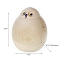 thumbnail image 2 of Hibou En Bois Naturel 3,35 "- Ensemble De 2, 2 of 3