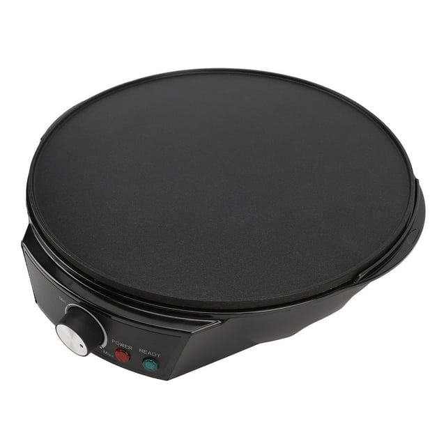 Crepe Maker, Electric Crepe Pan 11.8in Adjustable Temperature Control with Spatula Batter Spreader for Kitchen