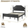 thumbnail image 5 of Sailvan Wood Bed Frame with Headboard, Queen Size Platform Bed Frame Solid Wood Bed with Slat Support & Under Storage, No Box Spring Needed, Easy Assembly, 5 of 9