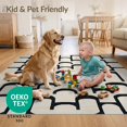thumbnail image 4 of ODIKA 2'x3' Ultra-Soft Accent Mat, Geometric Contemporary Arch Loop Grid Formation Designer Mid None Washable, Bare feet friendly, Easy Care Indoor rug for Bedside, Footrest, 4 of 7