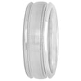 thumbnail image 2 of Mens Cobalt Grooved Brushed Finish Wedding Band â Mens Ring, 2 of 4