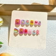thumbnail image 4 of Tnobhg 12Pcs Kids Cartoon False Nails Cute Christmas Themed Pattern Embossed Press on Nails Self-adhesive Fake Nails DIY Art Decoration, 4 of 7