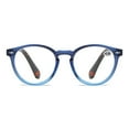 thumbnail image 4 of 5 Pairs of Retro Round Blue Light Blocking Reading Glasses 2.00,HD Trendy Classic Blue Presbyopic Glasses, Spring Hinge Readers +2.00 for Women and Men, 4 of 5