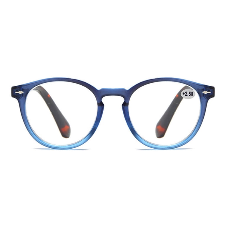 Retro Round Blue Light Blocking Reading Glasses 4.00,HD  display picture 2