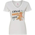 thumbnail image 3 of Inktastic Official Cookie Tester Cute Gingerbread Women's V-Neck T-Shirt, 3 of 5