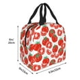 thumbnail image 2 of Yiaed Hand Drawn Tomatoes Print Insulated Lunch Bag Reusable Cute Tote Lunch Box, Leakproof Cooler Lunch Bags for Work Office Travel School Picnic, 2 of 5
