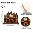 thumbnail image 3 of Lilixerw Halloween House Scene Decoration, Spooky Town Building Welcome Sign with Ghost and Pumpkin Accent, for Entryway, Porch and Wall Display, 7.87x6.37 inch, 3 of 6