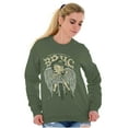 thumbnail image 4 of Betty Boop Cartoon Biker Angel Wings Women Crewneck Sweatshirt Brisco Brands S, 4 of 5
