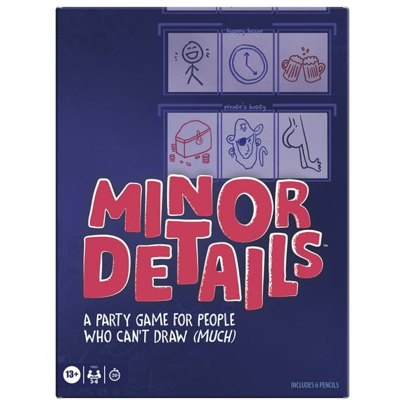 Minor Details Board Game, Party Game for People Who Can’t Draw (Much), Drawing Games, Ages 13 and up
