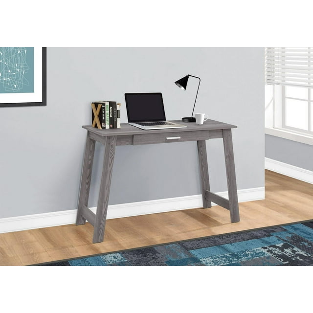 Monarch Specialties Computer Desk, Home Office, Laptop, Storage Drawers, Work, Laminate, Grey, Contemporary, Modern
