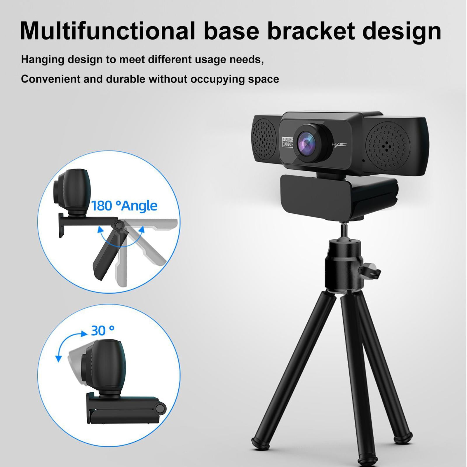 Wzmzjy 1080P Web Camera HD Webcam with Microphone 95 degree Wide Angle for Desktop Streaming