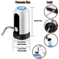 thumbnail image 5 of Bomba de botella de agua, bomba de agua potable automática con carga USB de 5 galones, jarras universales de 2-5 galones, dispensador de botella de agua eléctrico portátil para oficina, camping, 5 of 5