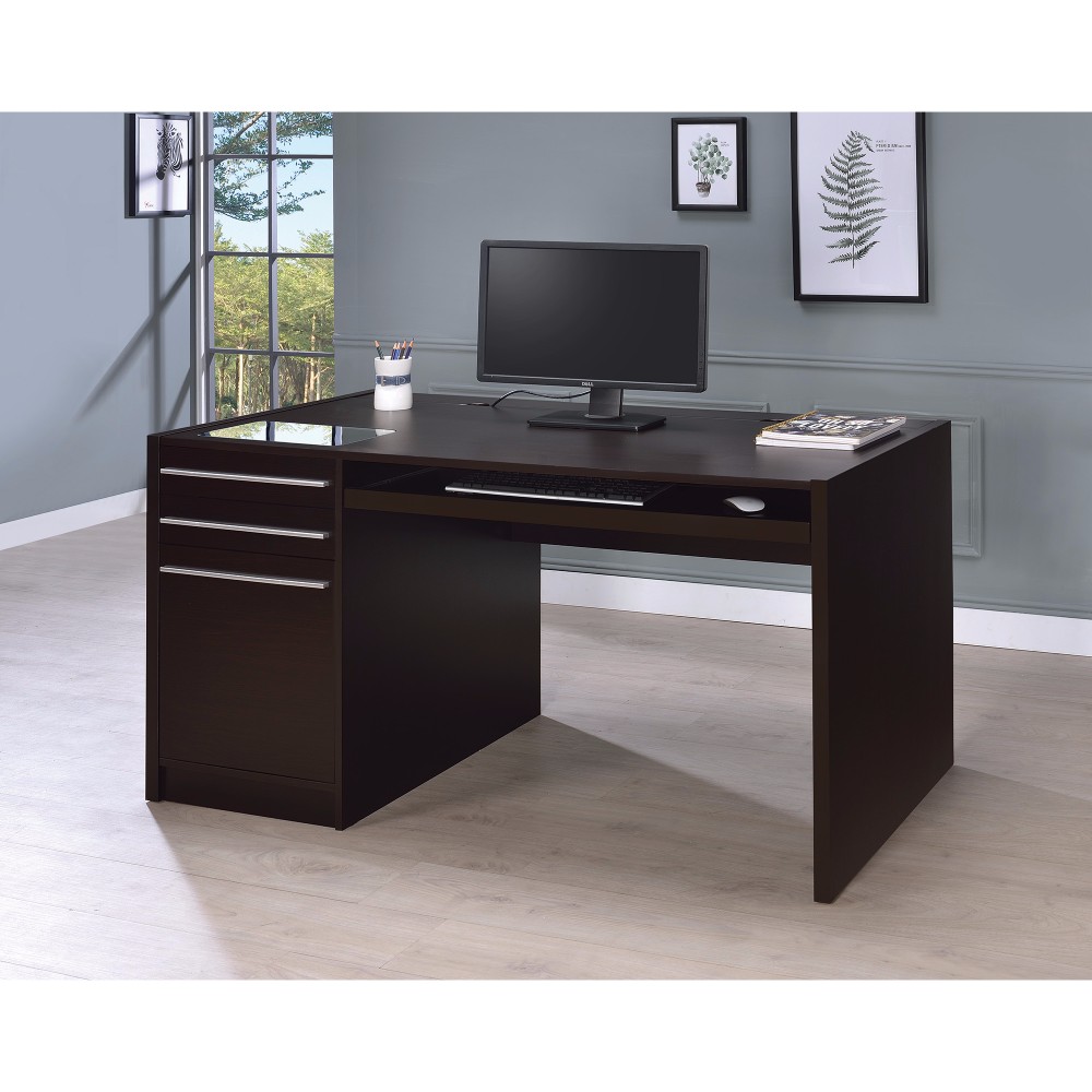 Contemporary ConnectIT Computer Desk, Brown