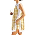 thumbnail image 2 of Short Sets Women 2 Piece Outfits Summer Crew Neck Tank Top and Shorts Set Sleeveless Cute Matching Sets Lounge Wear Yellow 2XL, 2 of 7