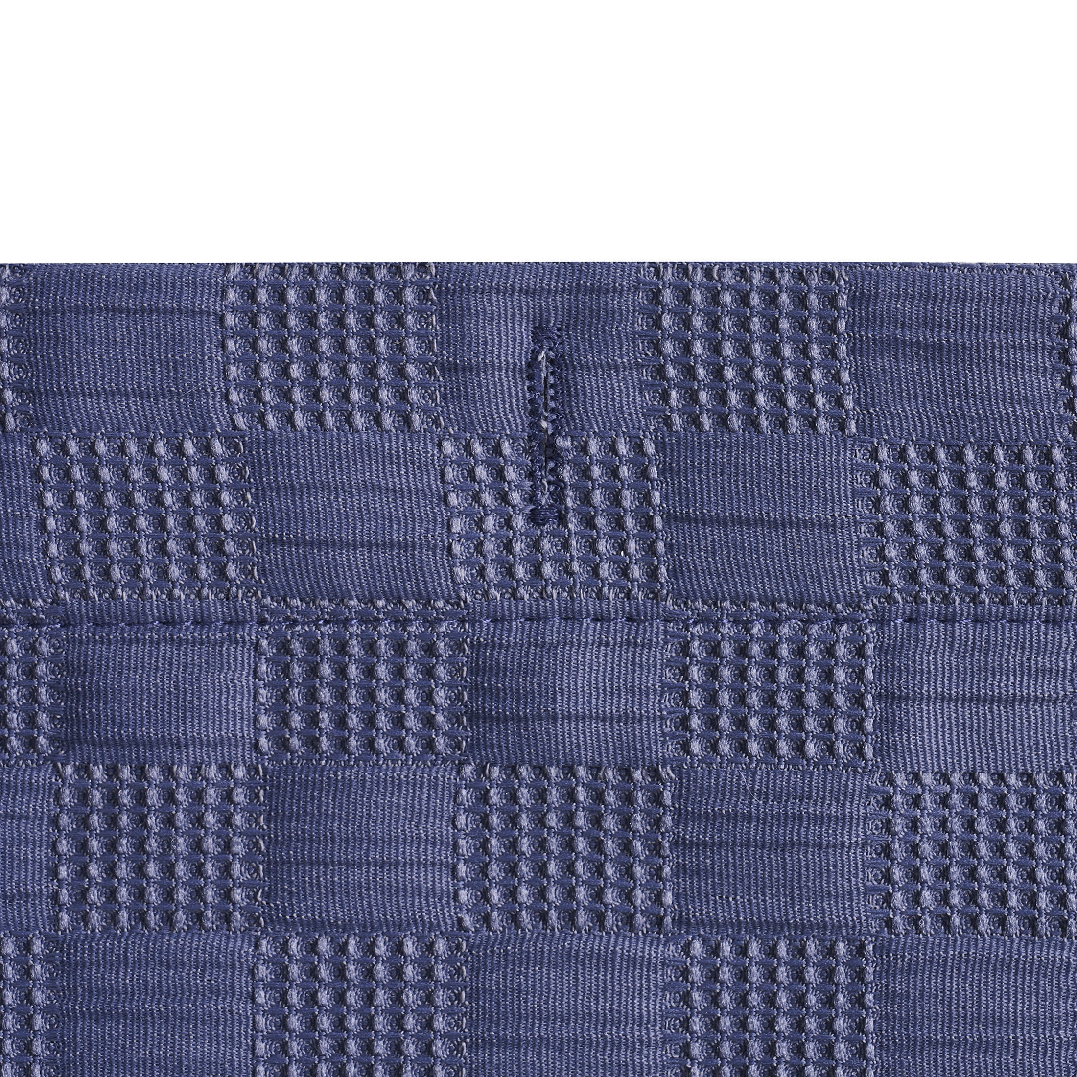 Beautiful Nightshadow Blue Check Matelassé Fabric Shower Curtain by Drew Barrymore, 72" x 72"