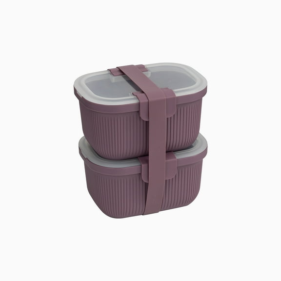 Mainstays Food Storage Container, 2PK, Purple