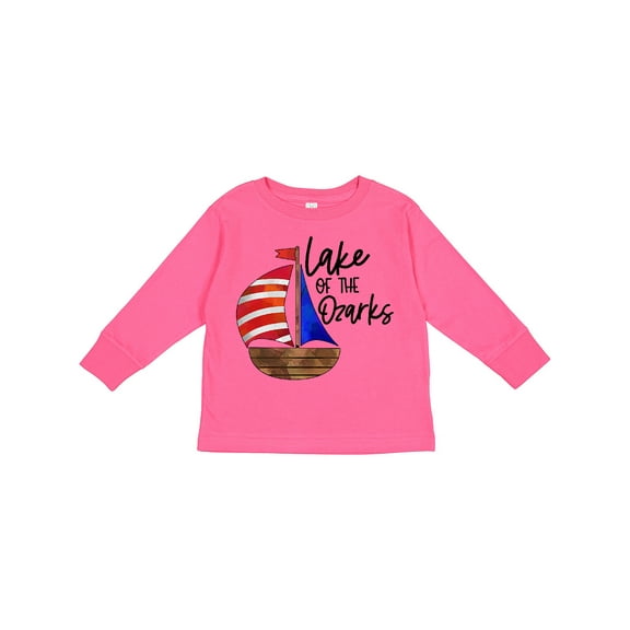 Inktastic Lake of the Ozarks Sailboat Boys or Girls Long Sleeve Toddler T-Shirt