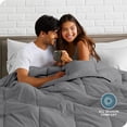 thumbnail image 3 of Bare Home Comforter Set - Queen Size - Ultra-Soft - Goose Down Alternative - Premium 1800 Series - All Season Warmth (Queen, Grey), 3 of 10