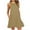 Khaki, variant on Pntutb Dresses for Women,O Neck Pockets Sleeveless Above Knee Dress Loose Party Dress