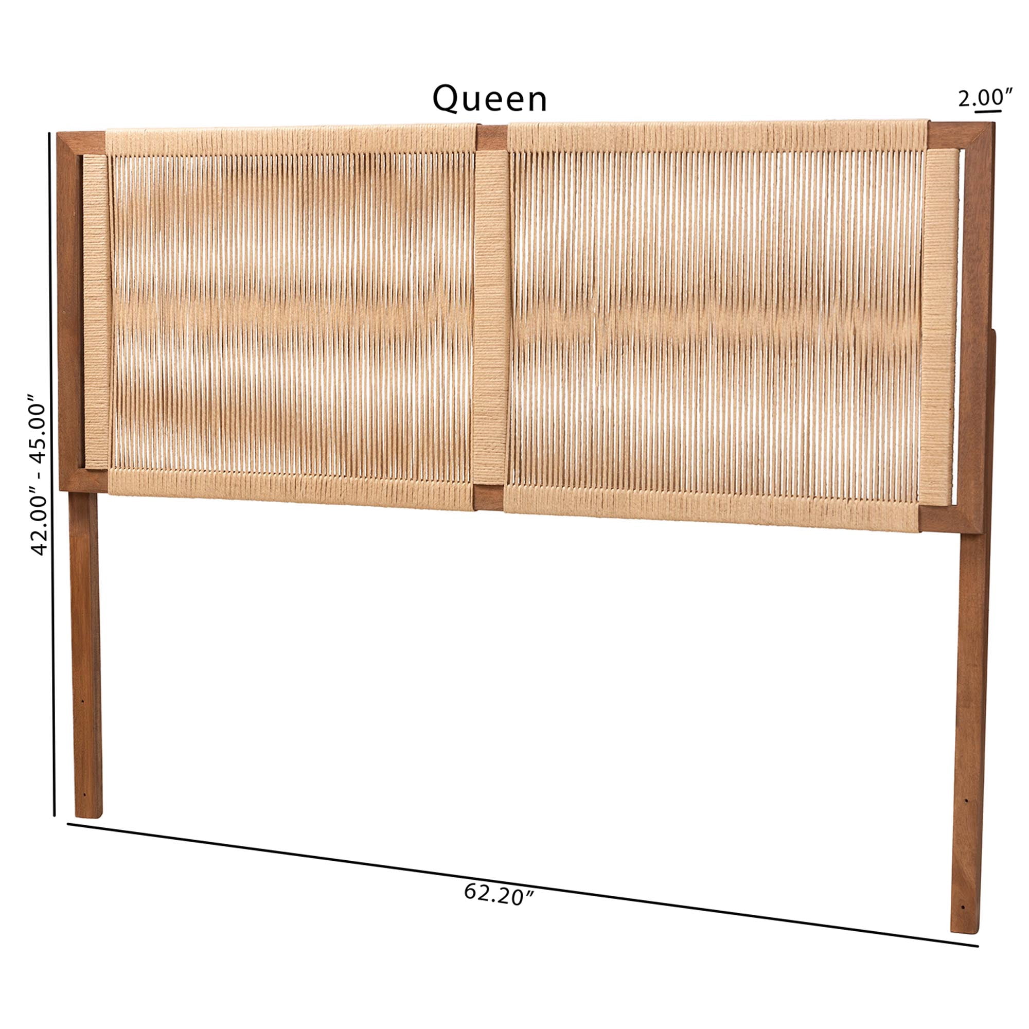 bali & pari Holitz Boho Headboard, Queen, Walnut Brown