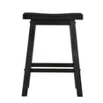 thumbnail image 3 of Amber 24 Inch Counter Stool, Ergonomic Saddle Seats, Charcoal Black Wood, 3 of 7