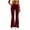 Burgundy, variant on Womens Flare Skinny Pants High Waisted Stretch Bootcut Soft Yoga Pants Slim Fit Athletic Joggers