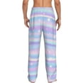 thumbnail image 3 of Balery Striped Gradient print Men's Pajama Pants,Ultra Lightweight Pjs,Lounge Pant-Large, 3 of 9