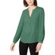 thumbnail image 1 of INC Blusa con cuello dividido para mujer, verde, pequeña, 1 of 1