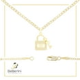 thumbnail image 7 of BEBERLINI Women Lock Pendant Necklace Set 14K Gold Filled Box Chain CZ Charm Jewelry 18", 7 of 7
