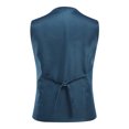 thumbnail image 3 of Cloudstyle Men's V-Neck Dress Suit Business Casual Waistcoat 5 Button Slim Fit Waistcoat, 3 of 5