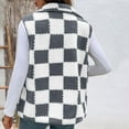 thumbnail image 4 of Pincandy Womens Fleece Plaid Vest Casual Sleeveless Jacket Lightweight Outerwear Vests Womens Fall Fashion 2025, 4 of 6