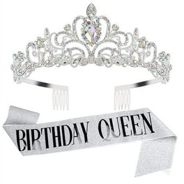Tiara for Women Birthday Tiara for Women Silver Happy Birthday Queen Tiara for Women Crown for Girls Tiaras Birthday Queen Crowns with Birthday Girl Sash Crowns for Women with Rhinestone Walmart