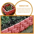 thumbnail image 5 of FONDOTIN 4Pcs Garden Edging Plastic Dark Red Lawn Decor for Flowerpot Decor, 5 of 8