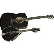 Angle View: Rogue Acoustic Guitar and Mandolin Pack Black Black