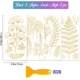 thumbnail image 2 of 4 láminas de calcomanías para muebles con diseño de hojas de helecho, 15 x 30 cm (6 x 12 pulgadas), con efecto dorado. Adhesivo UV autoadhesivo para decoración de paredes y manualidades., 2 of 7