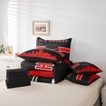 thumbnail image 4 of YST Kids Sport Bedding Comforter Set, 7-Piece, Sports Theme, Black Red, Queen, 4 of 4