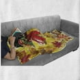 thumbnail image 6 of Fall Soft Flannel Fleece Throw Blanket, Couple Walking at Alley in Autumn Park Rainy Weather Romantic Watercolors Artwork, Cozy Plush for Indoor and Outdoor Use, 70" x 90", Multicolor, by Ambesonne, 6 of 6