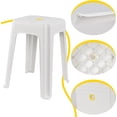 thumbnail image 5 of 6-Pack White Stack Stools, Stacking Set-Stackable Nesting Stools/Chairs for Home, Office, Classrooms, 5 of 7