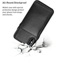 thumbnail image 5 of Card Slot Holder Wallet Case for iPhone XR, Premium PU Leather Case Kickstand with Hidden Magnetic Closure Flip Durable Shockproof Protective Cover for iPhone XR - Black, 5 of 7