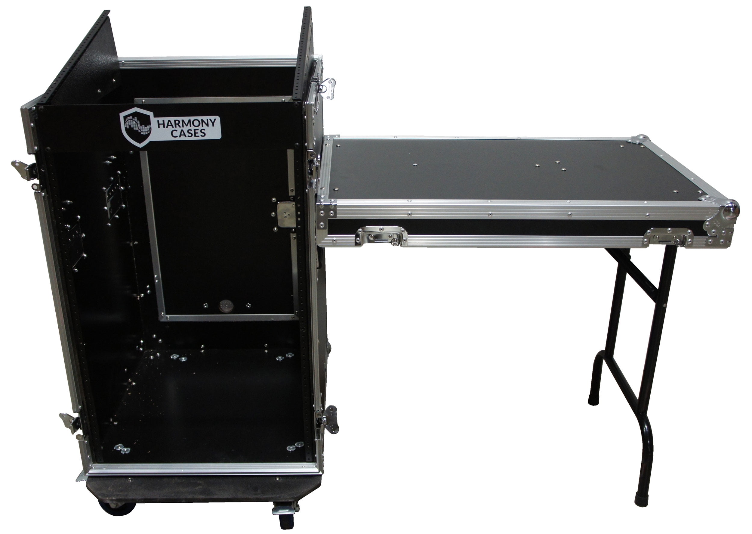 Harmony HC11M16UCT Flight 11U Slant Top Mixer Case 18U Vertical Rack with Table