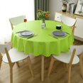 thumbnail image 1 of FFIY Heavy Duty Vinyl Tablecloth, Waterproof and Oil-Proof Solid Color Wipeable Table Cloth, Washable Table Cover for Indoor and Outdoor Use(60" Round,Beige), 1 of 7