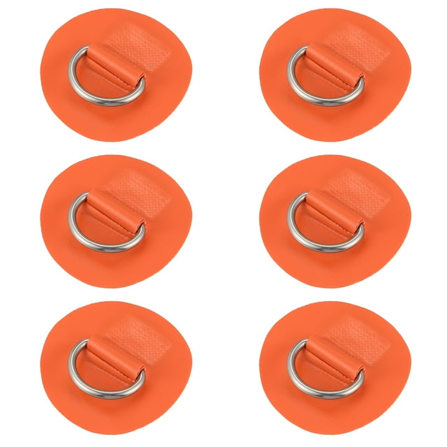 6uds 6cm D Anillo Parche Almohadilla PVC Inoxidable Acero para Surf Tabla naranja