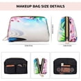 thumbnail image 5 of Xecao Butterfly In Blossoms Zen Print Fashion Makeup PVC Bag Large Capacity Travel Cosmetic Bag for Women Organizer Toiletry Clutch, 5 of 8