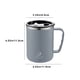 thumbnail image 3 of Taza de café de acero inoxidable con líneas de medición - taza aislante de doble pared de 20oz para bebidas calientes y frías, blanca/gris/verde, 3 of 6