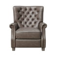 Better Homes & Garden Tufted Push Back Recliner, Brown Faux Leather