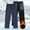 Dark Blue, variant on SYMOID Men's Big & Tall Stretch Nylon Spandex Straight-Leg Casual Pants - Black, Size 4XL, Elastic Waist with Drawstring, Side Zip Pockets