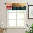 thumbnail image 2 of Boho Gold Circle Kitchen Valances for Windows 60x18 Inch Kitchen Curtains Valances Rod Pocket Modern Geometric Color Blocks Bathroom Window Valances for Window Treatment Decor, 2 of 6