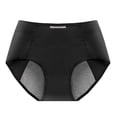 thumbnail image 6 of opolski Women Menstrual Panties Mid Waist Cotton Anti-leak Plus Size Soft Breathable Anti-septic Solid Color Elastic Moisture-wicking Lady Briefs Period Underpants, 6 of 8