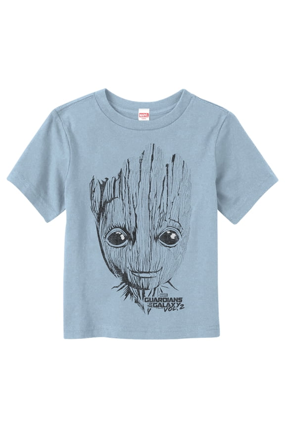 Toddler's Marvel Guardians of the Galaxy Vol. 2 Groot Face Graphic Tee Light Blue 2T