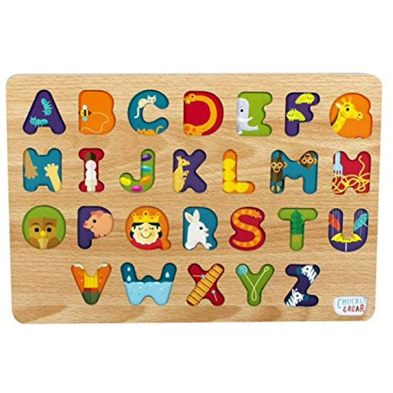 Chuckle & Roar 2pk Wood Puzzles – ABC's & 123s – 36pc - Walmart.com
